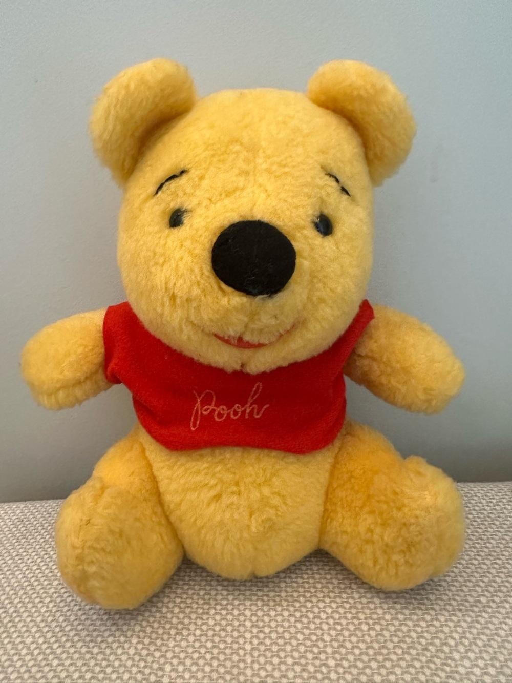 Vintage Sears Gund Walt Disney Co. Winnie The Pooh Red Shirt Plush Stuffed EUC!